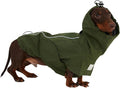 Waterproof Dog Raincoat, Hooded Raincoat for Dachshund Whippet Small Medium Large Dogs, Adjustable Dog Rain Coat Jacket (01(Dachshund 5-10lbs))