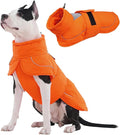 Kuoser Dog Winter Coat, Dog Jackets for Large Dogs, Winter Waterproof Big Doggie Coat, Reflective Dogs Cold Weather Coats, Windproof Turtleneck Pet Puffer Jacket Snowsuit Clothes with Harness Hole