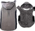 Fleece Dog Hoodie for Small Dogs Super Warm Puppy Jacket for Cold Winter Dog Coats,Grey S