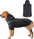 Basic Dog Hoodie Sweatshirts, Pet Clothes Hoodies Sweater with Hat and Leash Hole, Soft Cotton Outfit Coat for Large Medium Small Dogs, Dark Grey (XX-Large)
