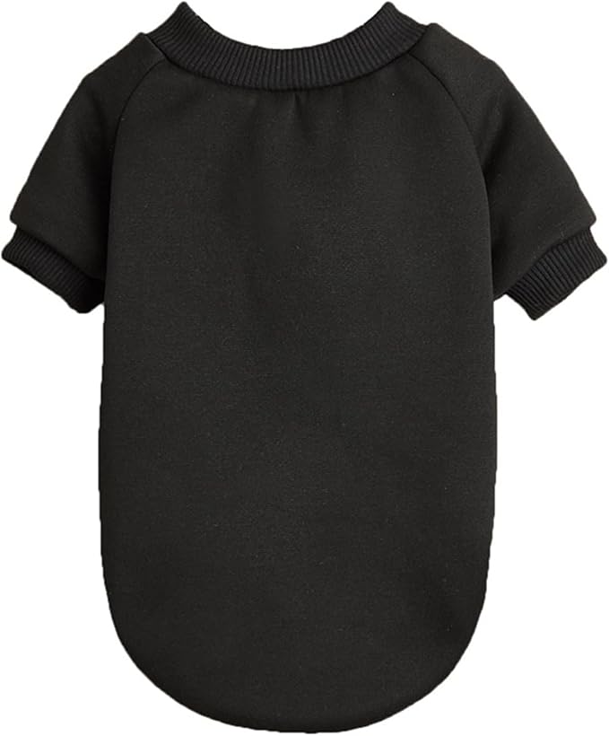 Puppy Sweater for Small Dogs Clothes Warm Winter Cat Clothe Pet Sweatshirt Knitwear Doggie Kitten Clothing, Black, X-Large