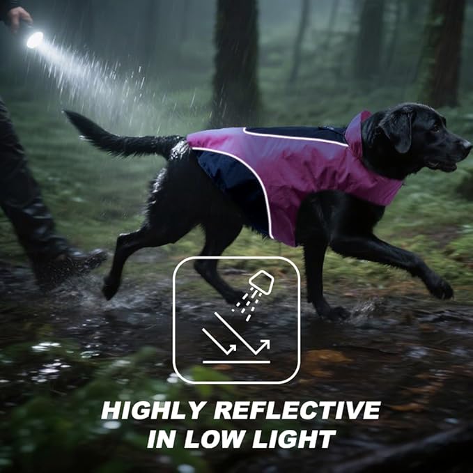 TSPRO Premium Dog Raincoat, Waterproof for Small & Medium Dogs, Reflective for Daily Walks/Outdoor Trips, Easy-Adjust Hook & Loop, Leash Hole (Yellow/Black, M)