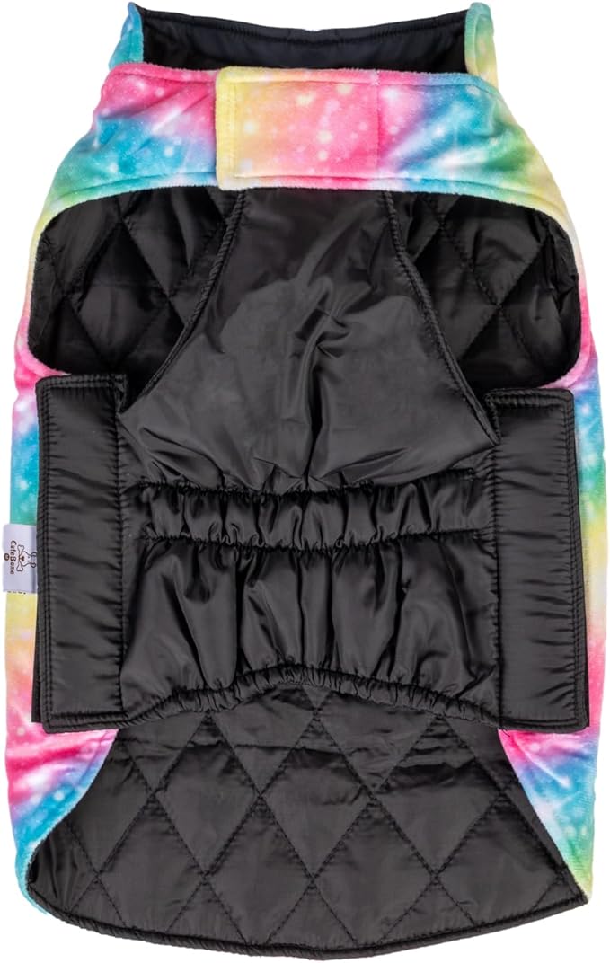 CuteBone Winter Jacket - Waterproof Windproof Reversible Vest for Small to Large Dogs; Soft, Thick, Adjustable Coat with Leash Hole