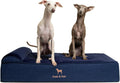 NOAH & PAW Large Dog Bed, 35x25x8.7 Inch, Orthopedic Dog Beds, Eggshell Memory Foam Infused with Cooling Gel, Waterproof, Machine Washable, Includes Inner Cover (Denim Collection)