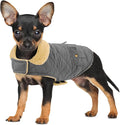 Dog Winter Coat for Medium Dogs, Puppy Plaid Jacket, Pet Coat for Cold Weather, Windproof Warm Dog Jackets, Pet Thickened Outfits Indoor Outdoor, Grey M
