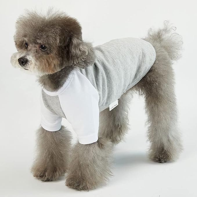 Dog Shirt for Small Dogs, Cotton, Gray