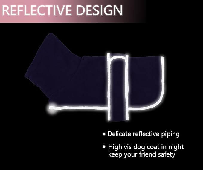 Geyecete Dachshund Sweaters for Dogs Jacket,Dachshund Coat Perfect Dog Winter Coat with Padded Fleece Lining,high Collar,Dog Snowsuit-Purple-L