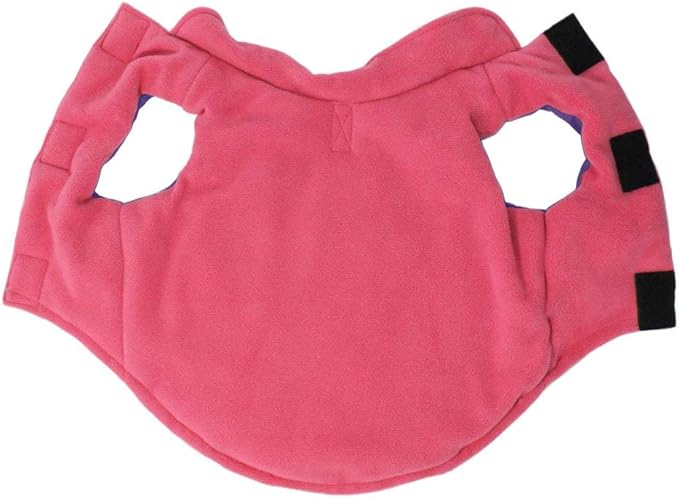Gooby Sports Vest Dog Jacket - Purple, X-Large - Reflective Dog Vest with D Ring Leash Warm Fleece Lined Hook and Loop Closure for Small to Medium Dogs