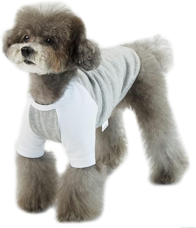 Dog Shirt for Small Dogs, Cotton, Gray