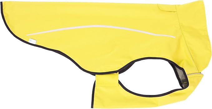 Mile High Life Dog Raincoat, Adjustable Waterproof Reflective Rain Jacket for Small Medium Large Dogs, Lightweight Breathable Pet Rain Coat with Leash Hole(Yellow,XS Chest 17-23")