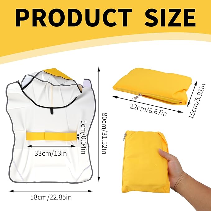 Dog Raincoat, Waterproof Reflective Dog Rain Jacket with Hooded Double Layer for Large Medium Dogs Border Collie, Husky, Samoyed, Shiba Inu - Lightweight Rainwear for Outdoor Walking