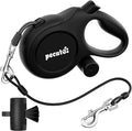 26ft Retractable Dog Leash with Chew Proof Extender, 2025 Upgraded Heavy Duty Retractable Pet Leash with Poop Bag Holder, Anti-Slip Grip, Reflective Leashes for Medium Large Dogs up to 110 lbs(Black)