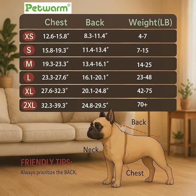 PetWarm Reversible Dog Winter Coat, Windproof Dog Puffer Vest, Soft Vest for Dogs with Hook-and-Loop Strap for Easy Dressing, Waterproof Coat for Dogs with Adjustable Fit, Green, S
