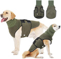 Dog Anxiety Vest,Pet Calming Hoodie Breathable Dog Anti-Anxiety Jacket for Thunder Fireworks and Separation,Green XL