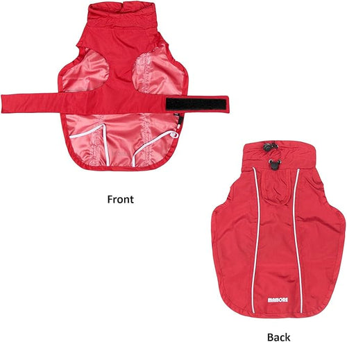 Adjustable Waterproof Dog Raincoat for Dogs,Lightweight Pet Rain Jacket Puppy Clothes with Reflective Strip for Small Medium Large Dogs (Red, XX-Large)