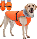 Insulated Outdoor Dog Winter Coat, Puppy Hard Shell Jacket with 2 Layer Warmth, Waterproof Coats for Small Dogs, Tangle-Free Cut Jackets for Cold Weather, Pet Clothes for Chihuahua Yorkie(Orange, XS)