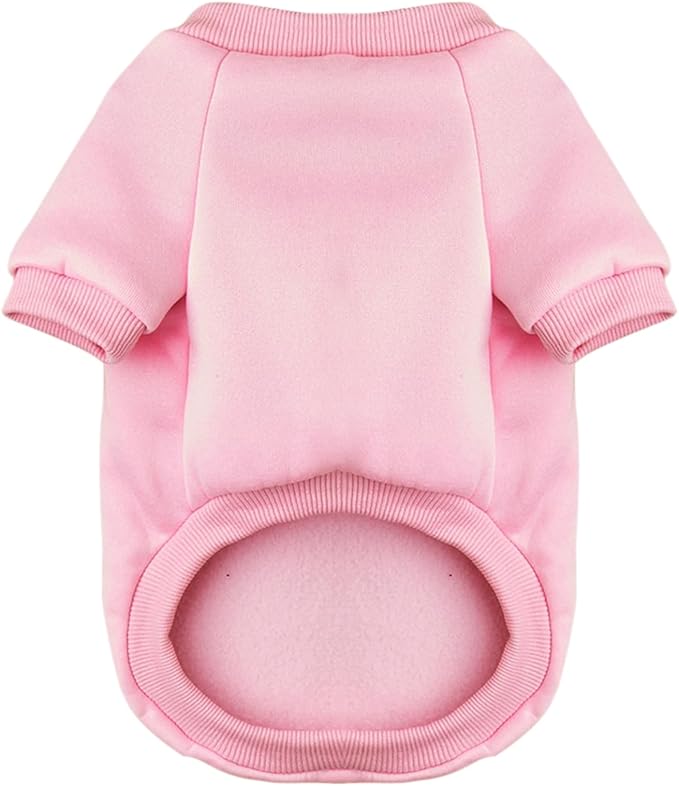 Puppy Sweater for Small Dogs Clothes Warm Winter Cat Clothe Pet Sweatshirt Knitwear Doggie Kitten Clothing, Pink, X-Small