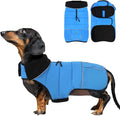 Dog Coat, Small Medium Dog Jacket, Windproof Dogs Puffer Jacket, Fleece Lined Warm Dogs Winter Coat with Harness Hole (Blue L)