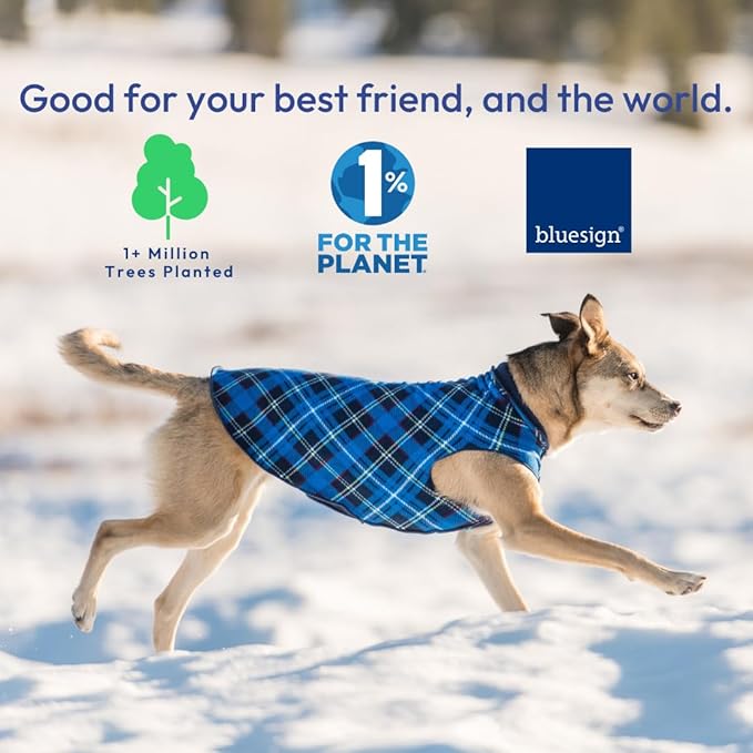 Goldpaw Duluth Double Fleece Dog Sweater Vest for Small Dogs - Soft, Stretchy Dog Fleece - Warm Pet Jacket for Fall and Winter - Premium Pet Outerwear - Machine Washable - Charcoal/Lavender - Size 6