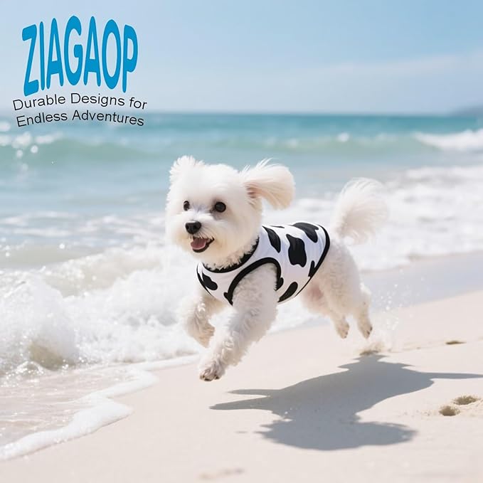 Adorable Cow Print Dog Shirts – Lightweight, Cozy Outfit for Small to Medium Dogs, Soft & Snuggly Pet Wear for Everyday Comfort and Cuteness.Back & XXL