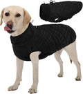 Kuoser Medium Dog Coat | All-Breed Thermal Wear with Windproof Layer | Reflective Tabs Enhance Visibility in Snow, Snap Buckles Simplify Dressing, Black L