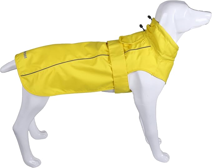 Adjustable Waterproof Dog Raincoat for Dogs,Lightweight Pet Rain Jacket Puppy Clothes with Reflective Strip for Small Medium Large Dogs (Yellow, Small)