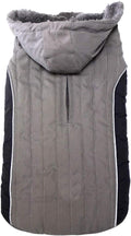 Fleece Dog Hoodie for Large Dogs Super Warm Doggie Jacket for Cold Winter Dog Coats,Grey XL