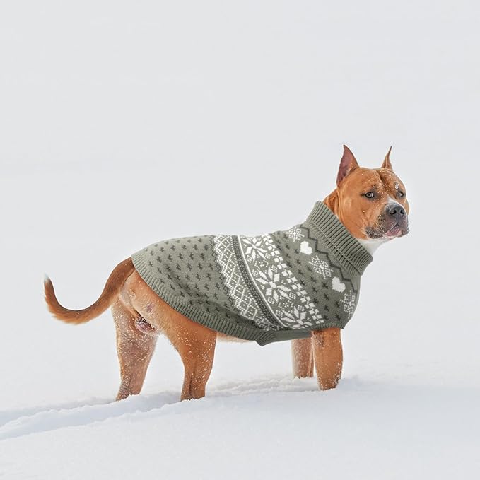 SCENEREAL Dog Sweaters for Small Dogs - Soft, Warm Turtleneck Small Dog Sweater, Ugly Knit Dog Christmas Outfits for Dachshund, Chihuahua, Pug, Yorkie,Winter Pet Clothes Girl Boy, XS