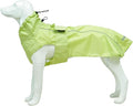 Waterproof Dog Raincoat with Reflective Strip, Adjustable Breathable Rain Coat Jacket with Leash Hole for Dogs (Light Green, X-Small)