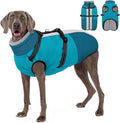 AOFITEE Dog Coat for Large Dogs, Waterproof Dog Winter Jacket with Built in Harness, Warm Turtleneck Cold Weather Coats Large, Reflective Fleece Lined Snow Jacket for French Bulldog, Boston Terrier, L