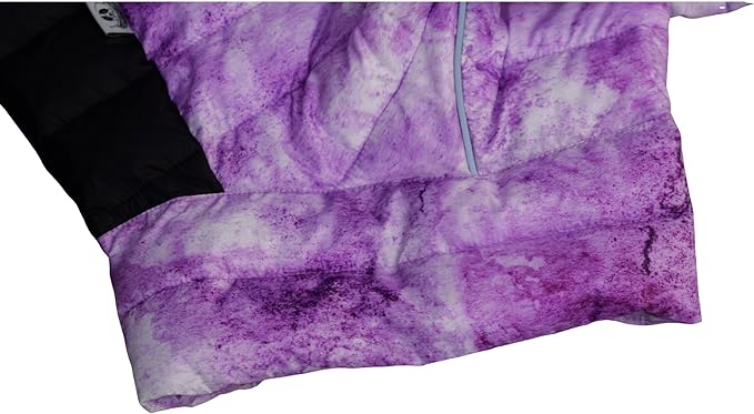 Micai Dog Jacket, 4-Legs Covered Waterproof Windproof Reflective Warm Vest, Zippered Adjustable Outdoor Dog Snow Jacket for Small to XXL Dogs-Purple