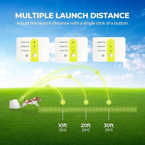 ALL FOR PAWS Original Dog Automatic Ball Launcher for Small and Medium Dogs, Interactive Dog Tennis Ball Throwing Machine, Enrichment Mental Stimulation Toys, Reduce Boredom & Stress