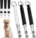 3 Pack Silent Dog Whistle to Stop Barking Neighbors Dog, Ultra-Wide Frequency Ultrasonic Training Whistle for Dogs, Adjustable Professional Recall Dog Training Whistles (Black & White)