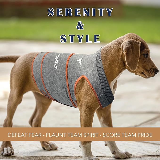 NCAA Texas Longhorns Dog Anxiety Shirt Calming Soothing Vest, for Dogs & Cats with Anxiety, Fears, Fireworks, Loud Noises, Dark, Lonely Keeps Dogs Calm Feeling Safe, Relaxing Jacket, Large