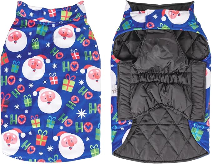 CuteBone Winter Dog Coat - Waterproof Windproof Reversible Vest, Thick Adjustable Cold Weather Jacket for Small Medium Large Dogs, Soft With Leash Hole