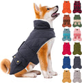 KYEESE Dog Coat Waterproof Dogs Jacket with Fleece Lined Soft Pet Sweater for Cold Weather Warm Pet Winter Puffer Coat with Leash Hole Windproof Dog Coats for Small Dogs Thick Cat Clothes with Pocket
