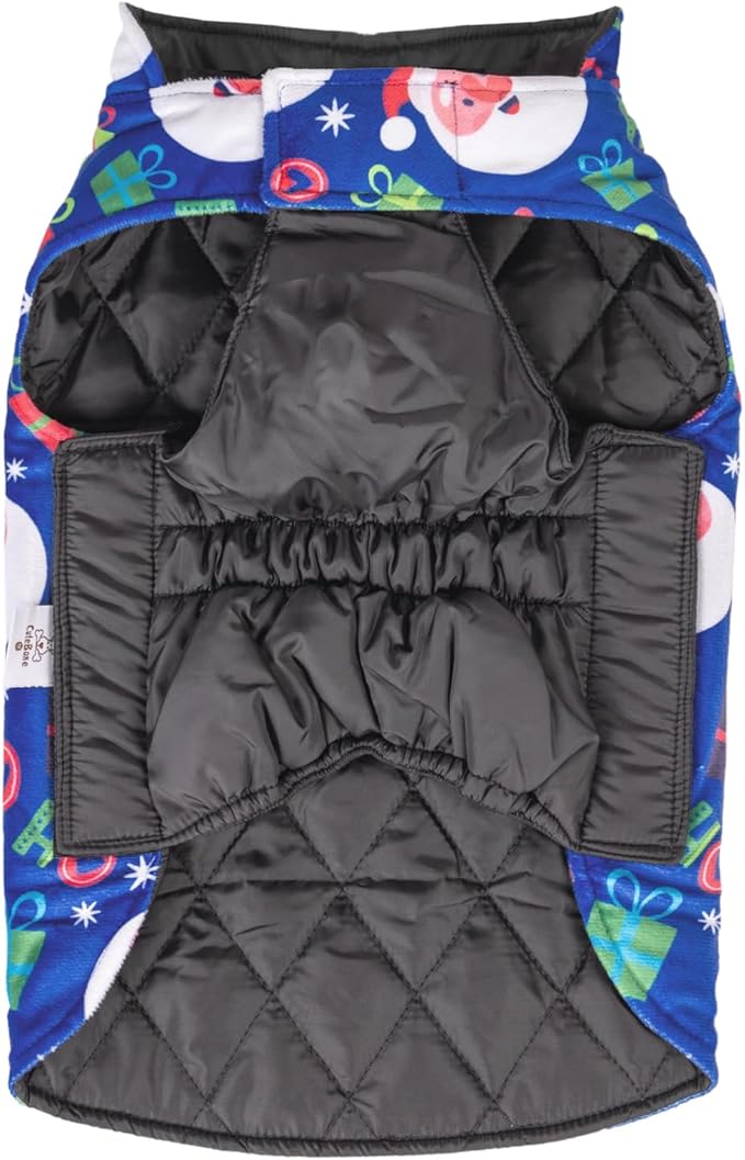 CuteBone Winter Dog Coat - Waterproof Windproof Jacket, Reversible Vest, Thick Adjustable Coats for Small to Large Dogs - Soft Winter Coats with Leash Hole