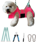 Dog Grooming Hammock, Small Dog Hammock for Nail Trim, Hanging Harness for Claw Care,Grooming Sling Holder Hanger with Thick Fabric Neck Support Wide Strap Restraint