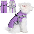 Gyuzh Dog Coat with Harness Dog Jacket Winter Waterproof Dog Coats Dog Harness Coat Cold Weather Winter Dog Coat with Harness Built in for Small Medium Large Dogs