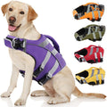 Kuoser Dog Life Jacket with Reflective Stripes, Adjustable High Visibility Ripstop Pet Life Preserver for Small, Medium and Large Dogs