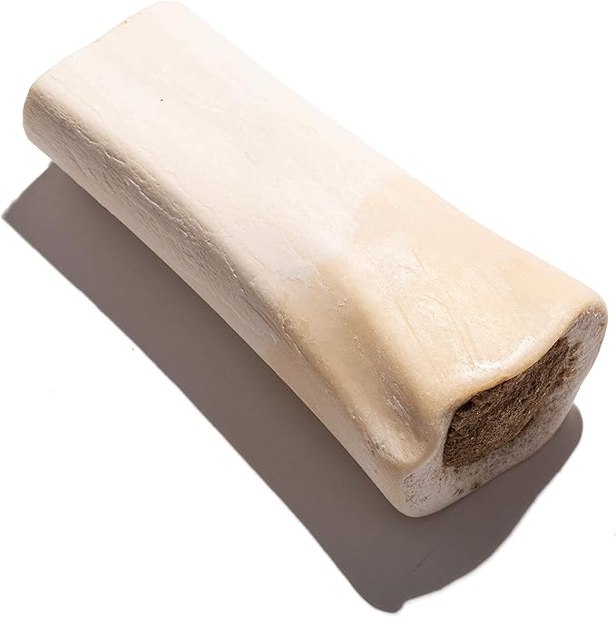 Jack&Pup 5-6" Filled Dog Bones for Large Dogs, Flavored Shin Dog Bones Long Lasting, Stuffed Bone for Dogs, High Protein, Bully Stick Flavor - 3 Pack