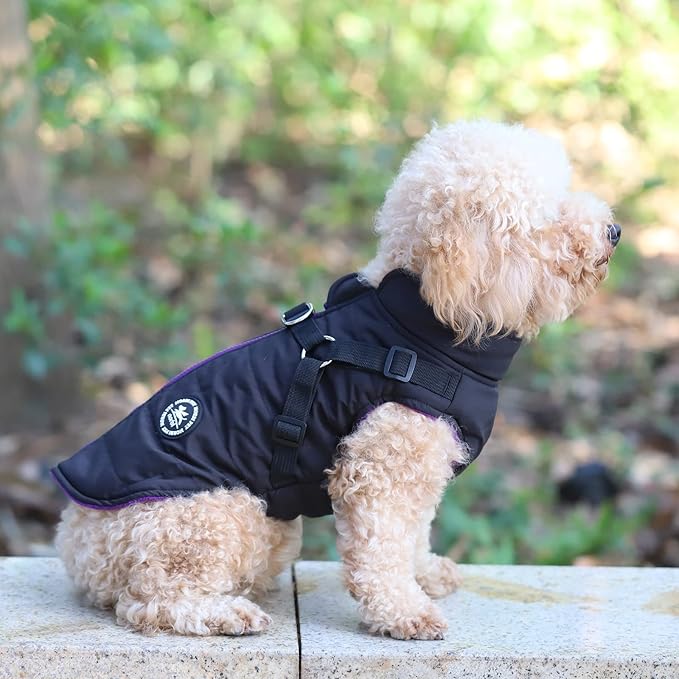Norbi Dog Coat, Winter Coat with Harness Built in, Adjustable Warm Coats for Small Medium Large Dogs Cold Weather Coats