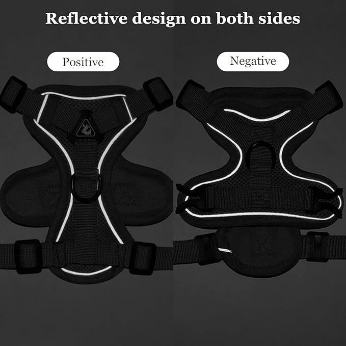 Wanheart cat Chest Harness and Leash, Anti-Escape Adjustable Soft mesh cat Leash and Chest Harness Set for All Types of Cats cat Vests (Grey, 11.02-16.5lb)