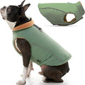 Gooby - Sports Vest, Fleece Lined Small Dog Cold Weather Jacket Coat Sweater with Reflective Lining, Green, X-Large