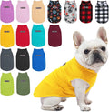BEAUTYZOO Dog Fleece Vest Sweater Winter Jacket for Small and Medium Dogs with D-Ring Leash Cold Weather Coat Hoodie for XS S M Dogs Boy or Girls, Yellow XS