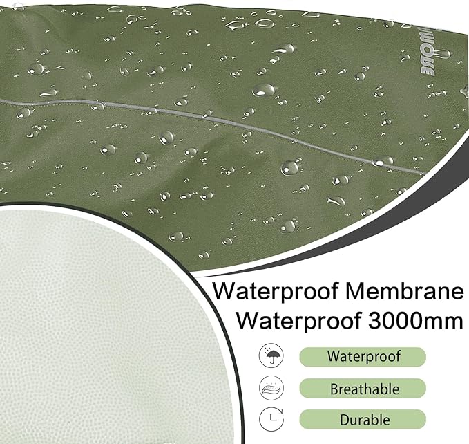 Waterproof Dog Raincoat, Adjustable Lightweight Dog Rain Jacket with Reflective Strip Leash Hole for Small Medium Large Dogs (Green, Small(9-13lb))