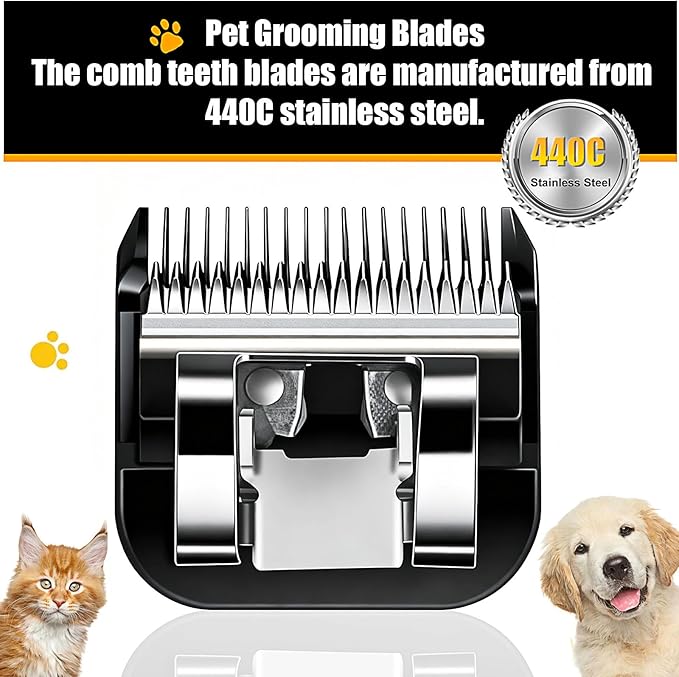 Dog Grooming Clipper Blades Replacement Compatible with Andis Dog Clippers,Most OsterA5, Wahl KM Series Pet Clippers (Black(3FC+4FC+5FC+7FC))