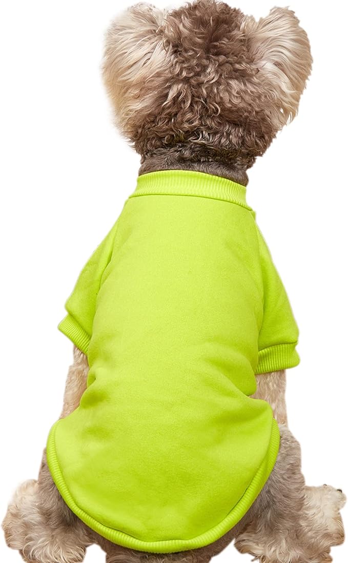 Puppy Sweater for Small Dogs Clothes Warm Winter Cat Clothe Pet Sweatshirt Knitwear Doggie Kitten Clothing, Light Green, X-Large