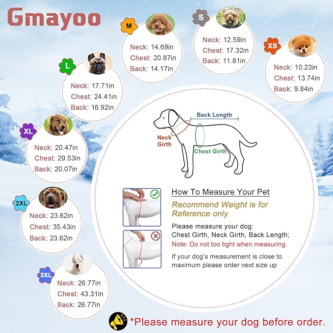 Dog Coat, Water-Resistant Dog Clothes, Warm Fleece Lining Dogs Coats, Winter Windproof Dogs Jackets with Reflective, Pet Vest for Small Medium Large Pets - 1 PCS