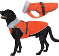 Lelepet Warm Dog Winter Coat Reflective Dog Jacket Fleece Vest Waterproof Windproof Cold Weather Coats with Adjustable Buckle Plush Turtleneck Pet Snowsuit for Small Medium Large Dogs,Pitbull,Lab,XL